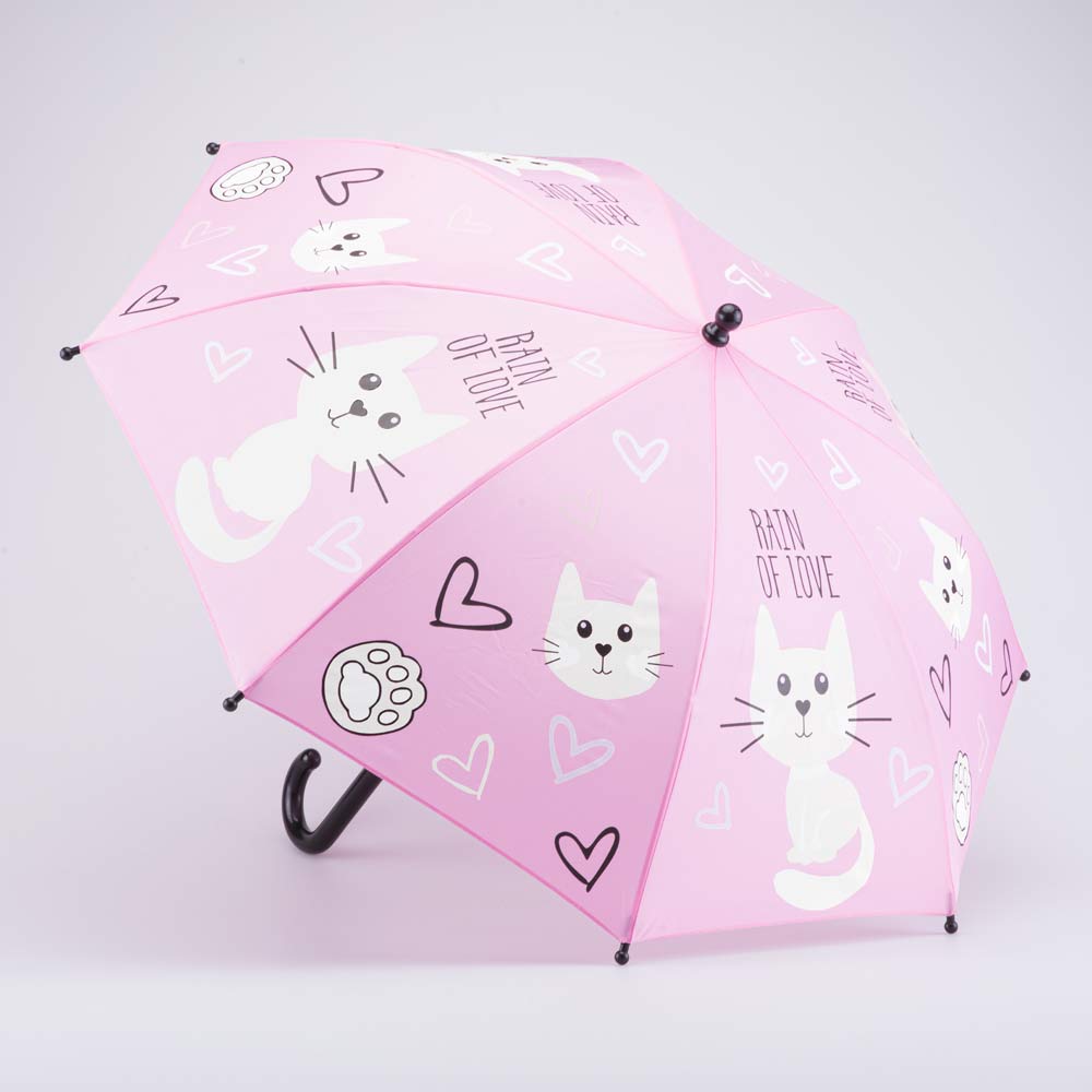 03807193-40 Зонт-трость Милые котики розовый, все фото 1