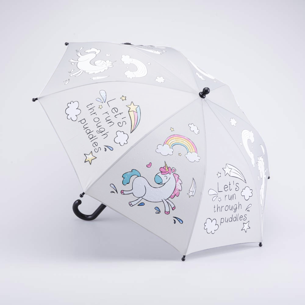03807192-40 Детский зонт-трость Единорог серый, все фото 1