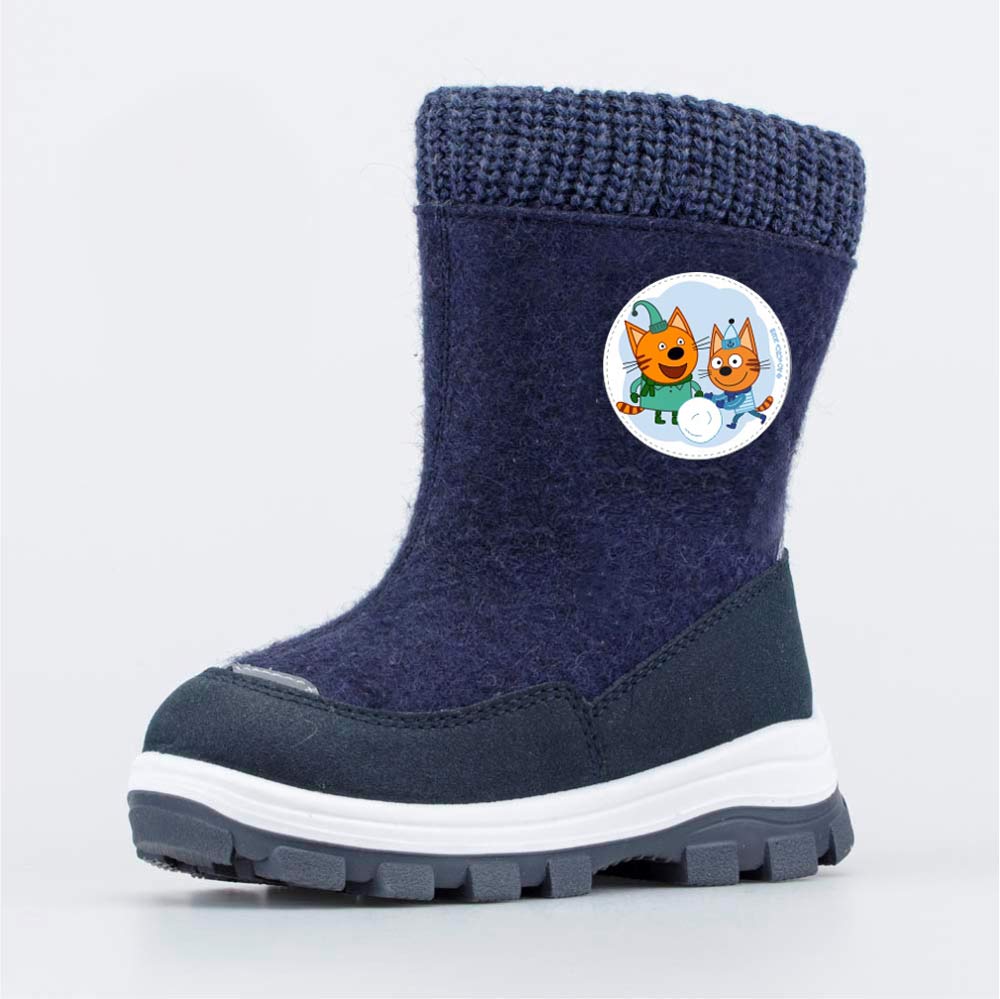 467061-42 Валенки для мальчика Три кота синий, все фото 1