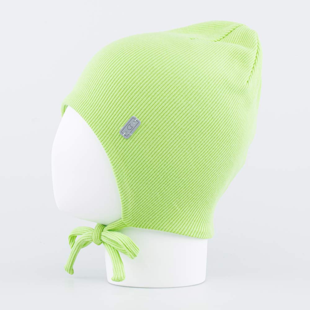07711644-40 Шапка детская с завязками салатовый, все фото 2