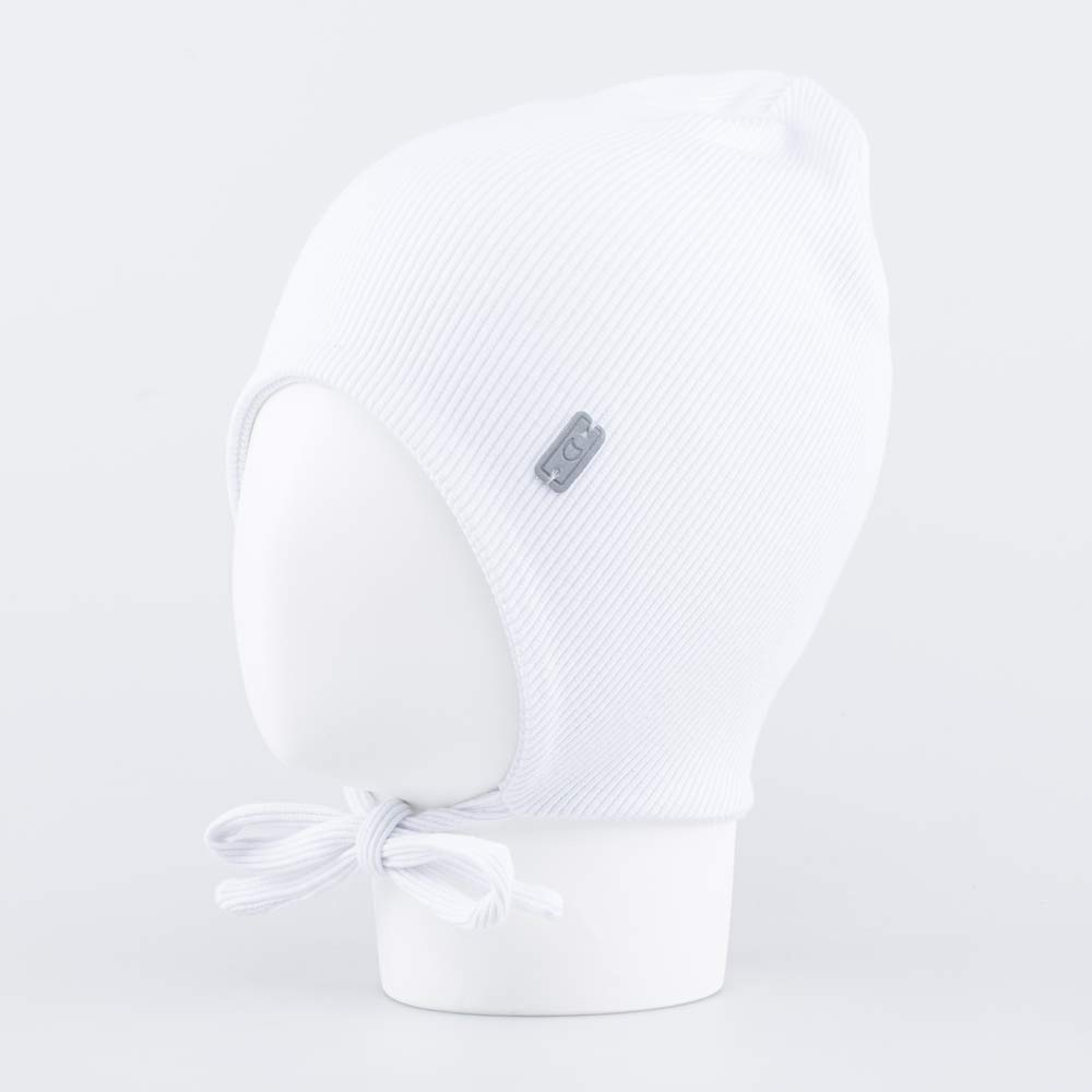 07711647-40 Шапка детская с завязками белый, все фото 1