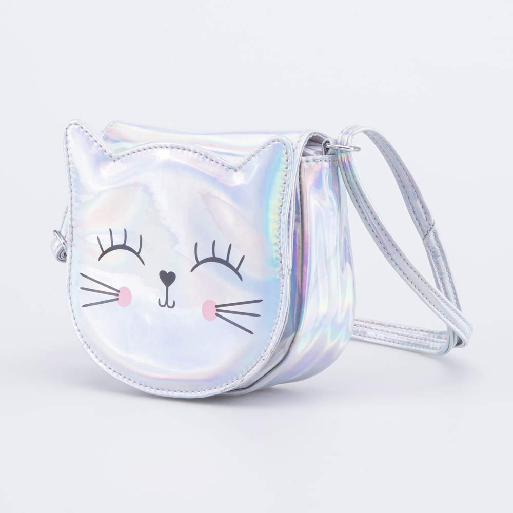 02802334-40 Сумка для девочки Кошечка серебристый, все фото 2