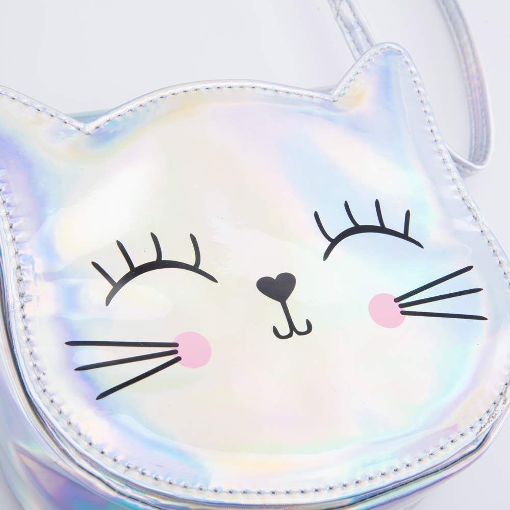 02802334-40 Сумка для девочки Кошечка серебристый, все фото 5