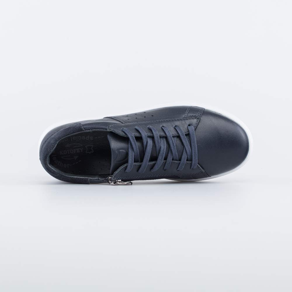 732359-22 Синие кожаные полуботинки подростковые, все фото 4