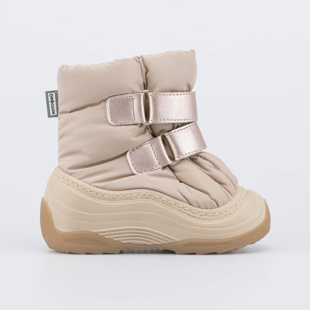 161004-44 Зимние дутики для девочки бежевый , все фото 2