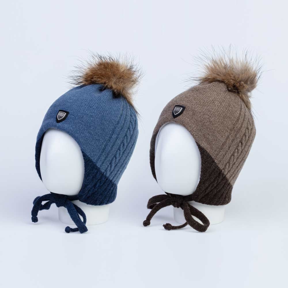 07711146-40 Шапка для мальчика, 70% шерсть, коричневая, все фото 2