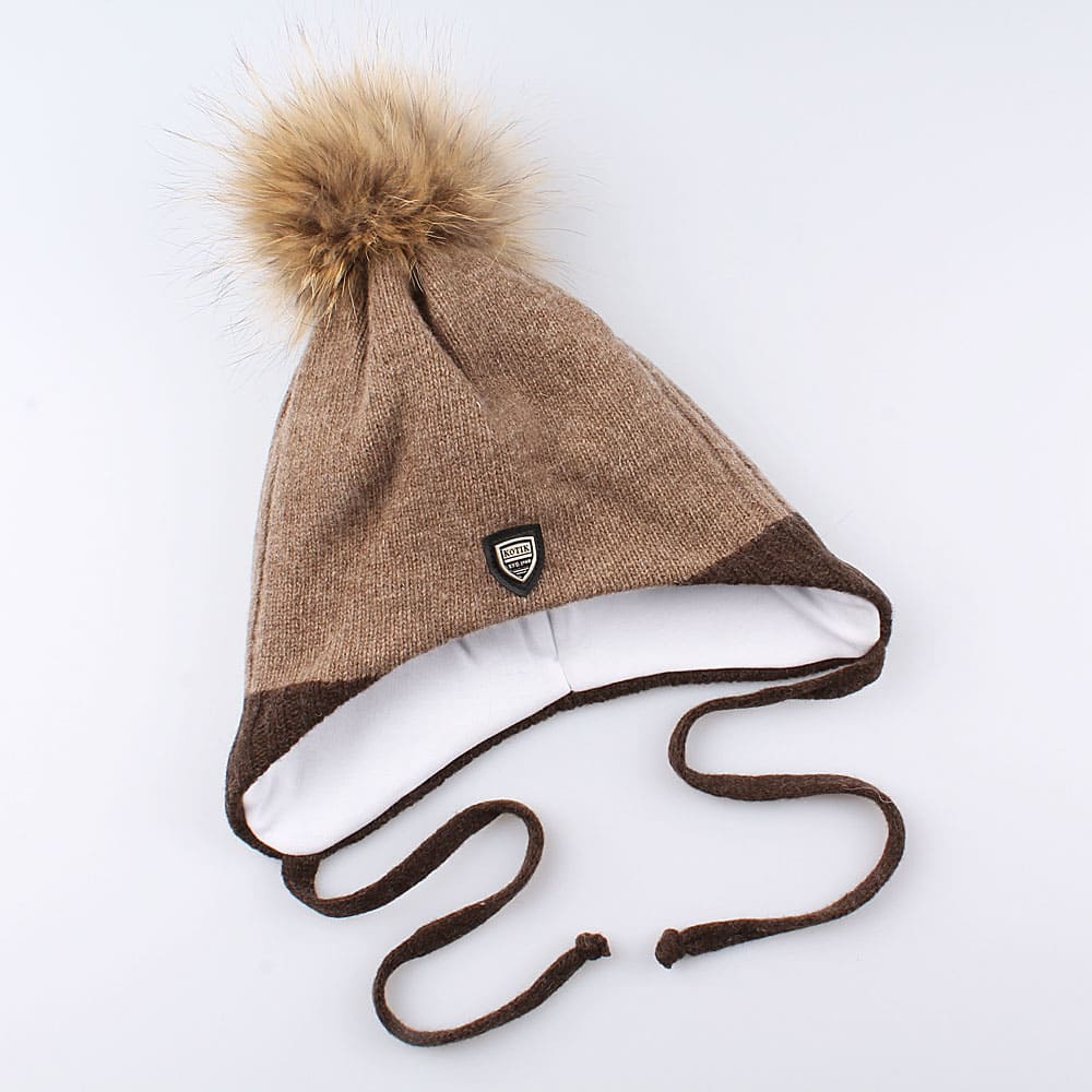 07711146-40 Шапка для мальчика, 70% шерсть, коричневая, все фото 1