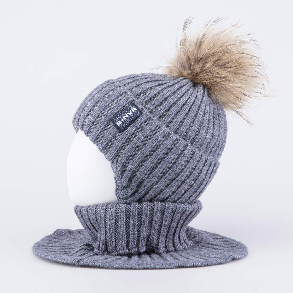 07711563-40 Шапка и снуд темно-серый, все фото 2