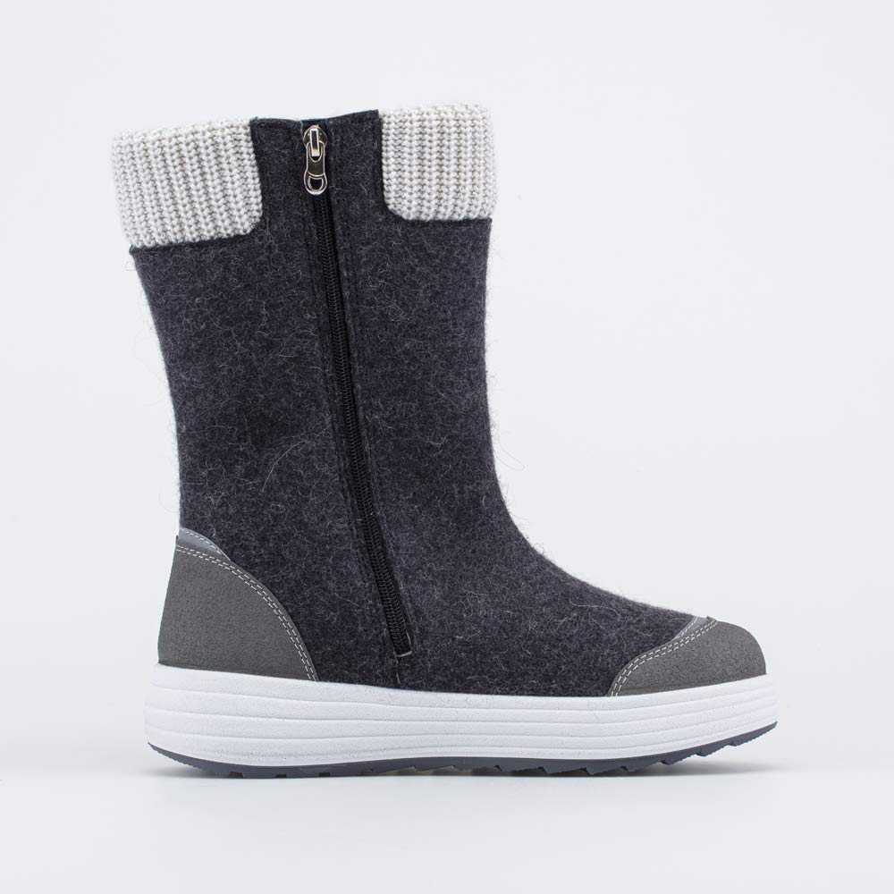 767056-41 Валенки для девочки суперутепленные Снежинка темно-серый, все фото 2