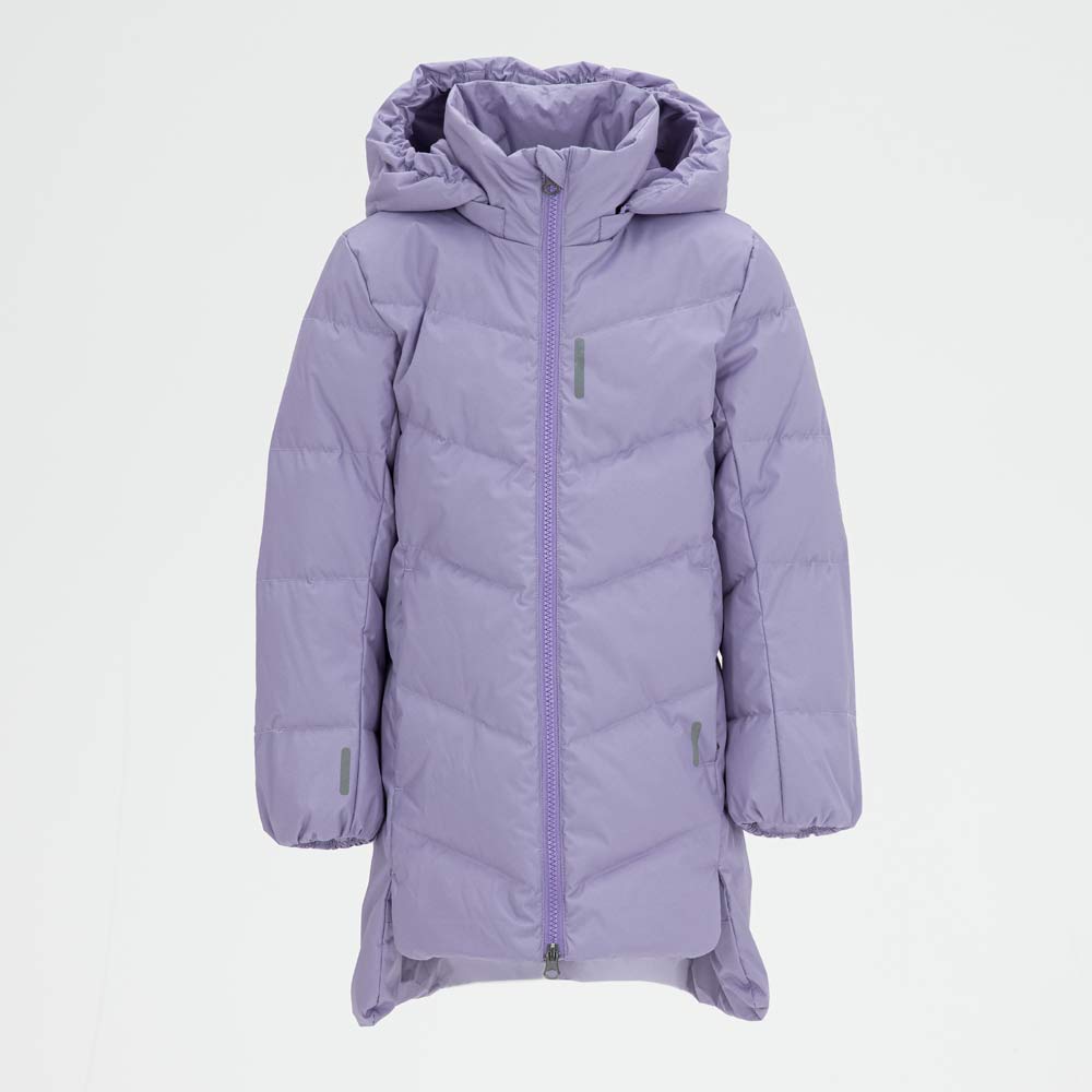 07858011-42 Пальто-пуховик для девочки сиреневый, все фото 1