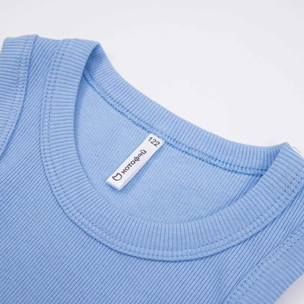 07864076-40 Костюм шорты + топ для девочки голубой, все фото 3