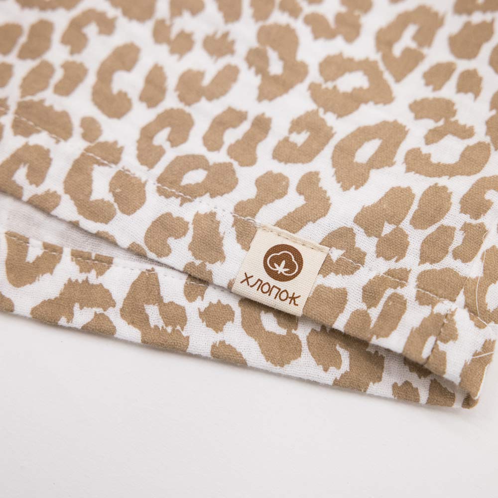 07864077-43 Костюм муслиновый рубашка + шорты для девочки Леопард, все фото 3