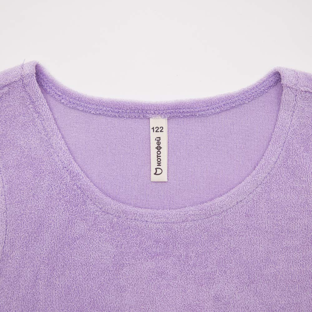 07864086-41 Махровая майка для девочки Неженка сиреневый, все фото 4