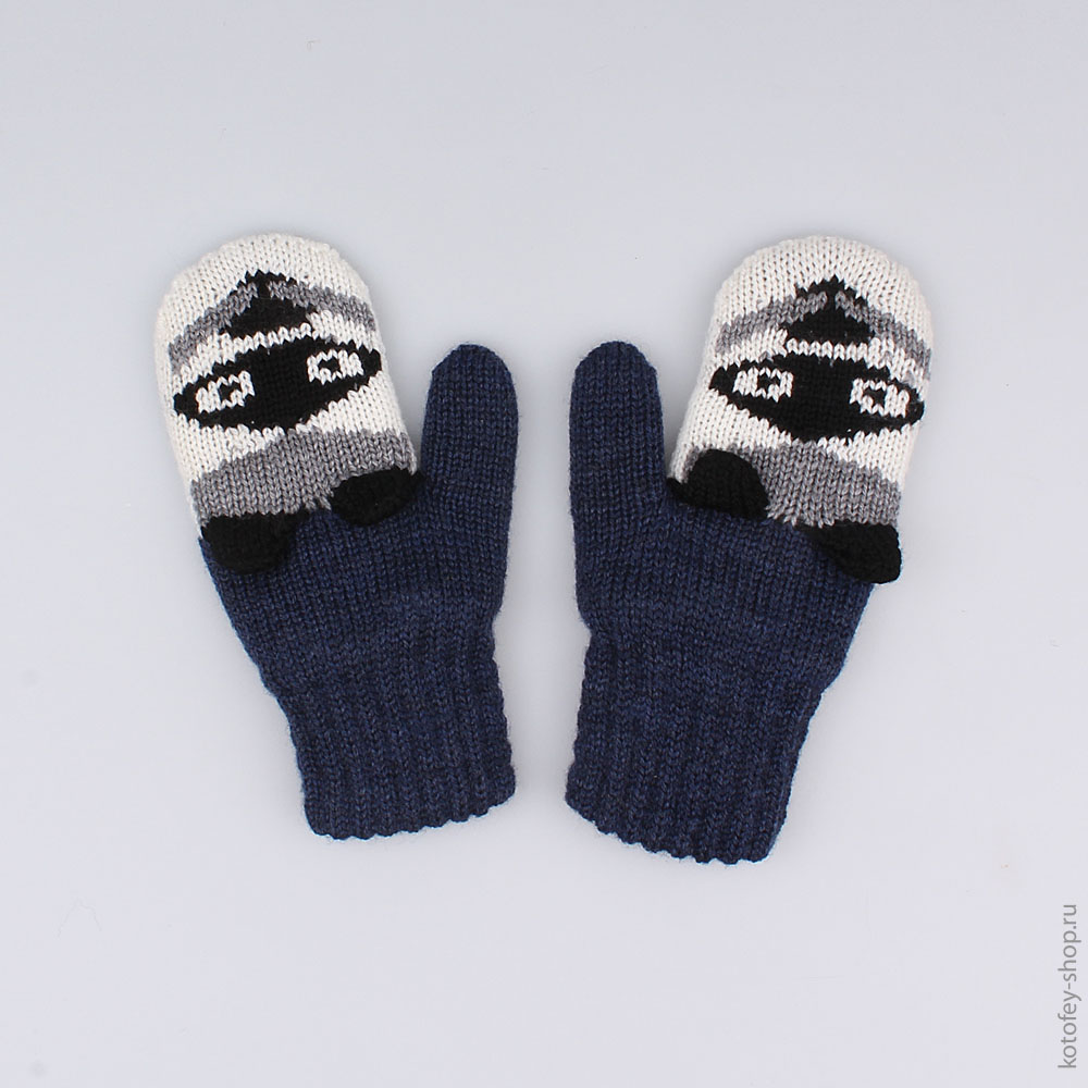 07721100-00 Варежки двухслойные синие, все фото 1