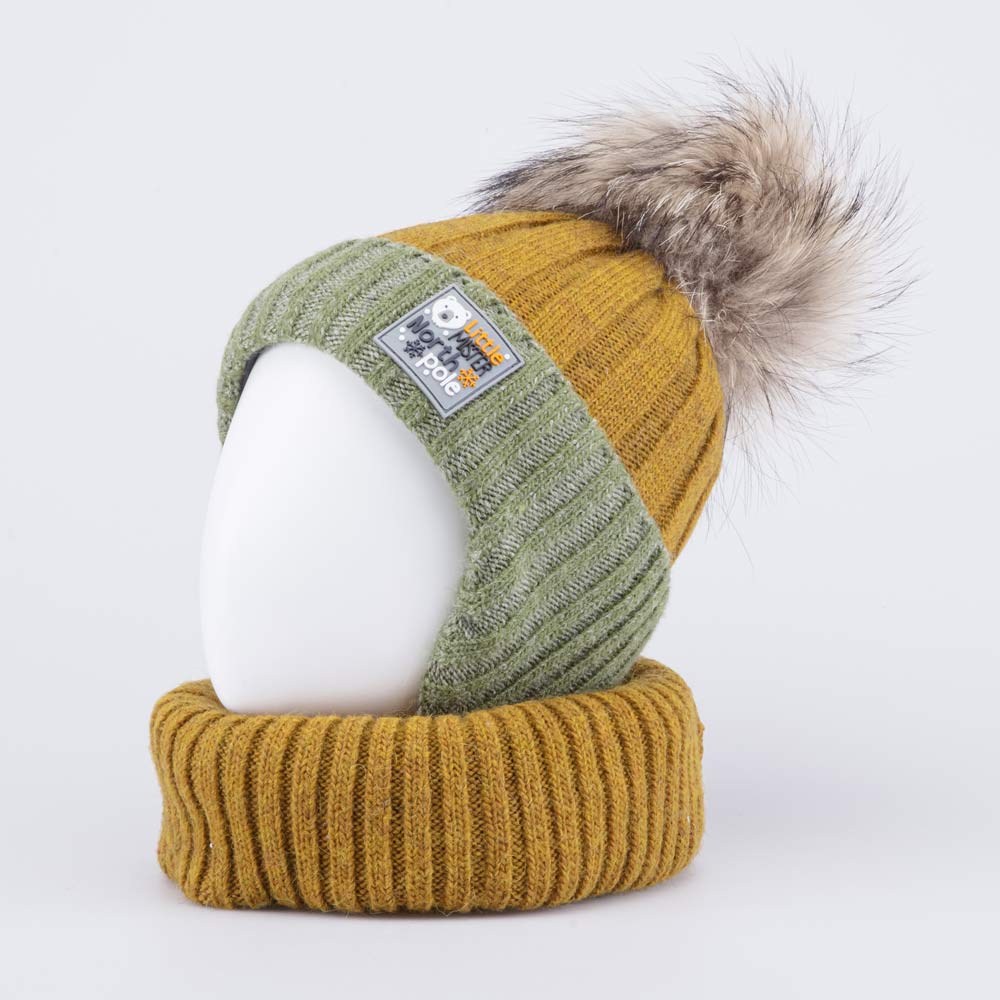 07711575-40 Шапка и снуд горчичный, все фото 1