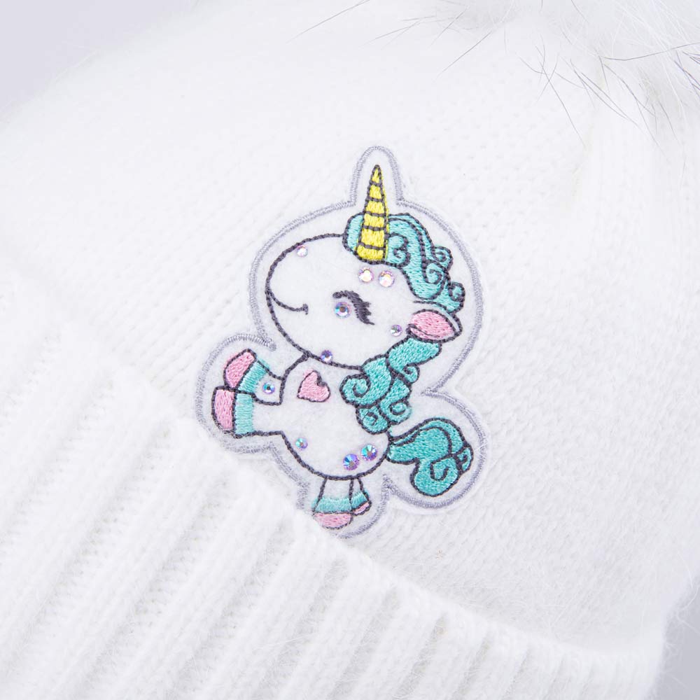 07811562-40 Шапка детская Единорог белый, все фото 3