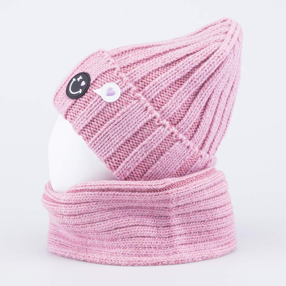 07811571-42 Шапка и снуд розовый, все фото 2