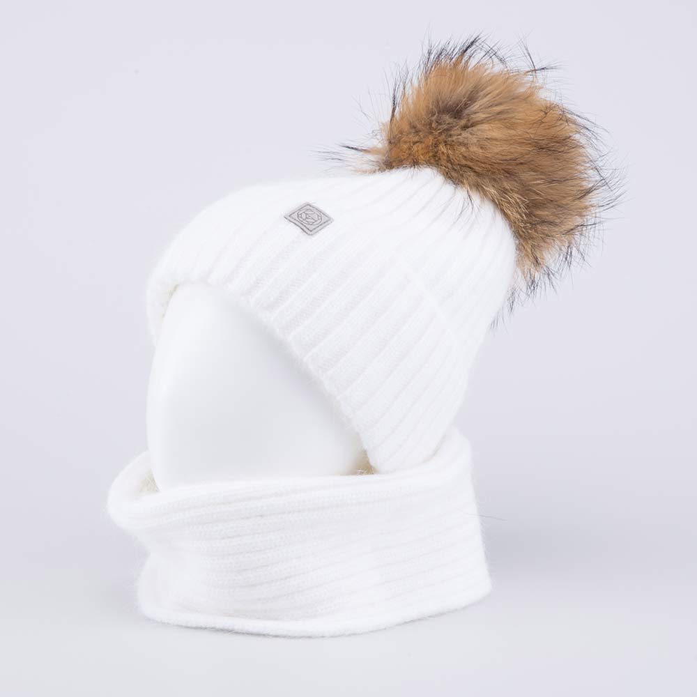 07811577-41 Шапка и снуд белый, все фото 1