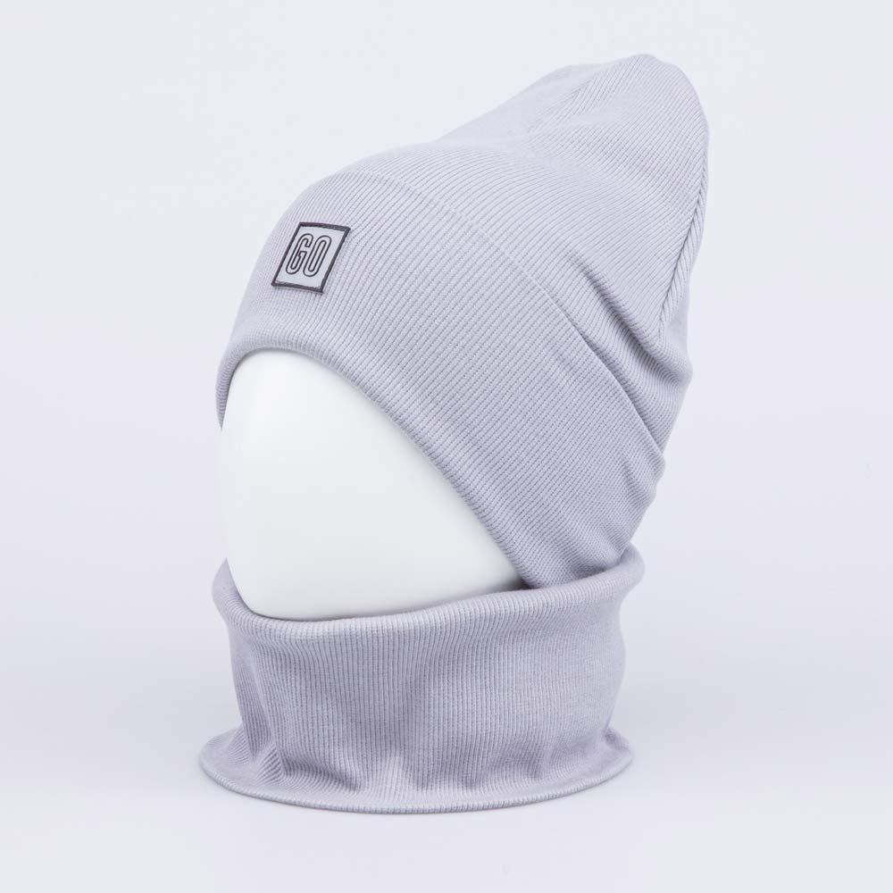 07711910-40 Комплект шапка+снуд детский серый, все фото 1