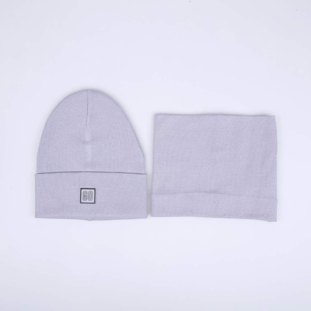 07711910-40 Комплект шапка+снуд детский серый, все фото 2