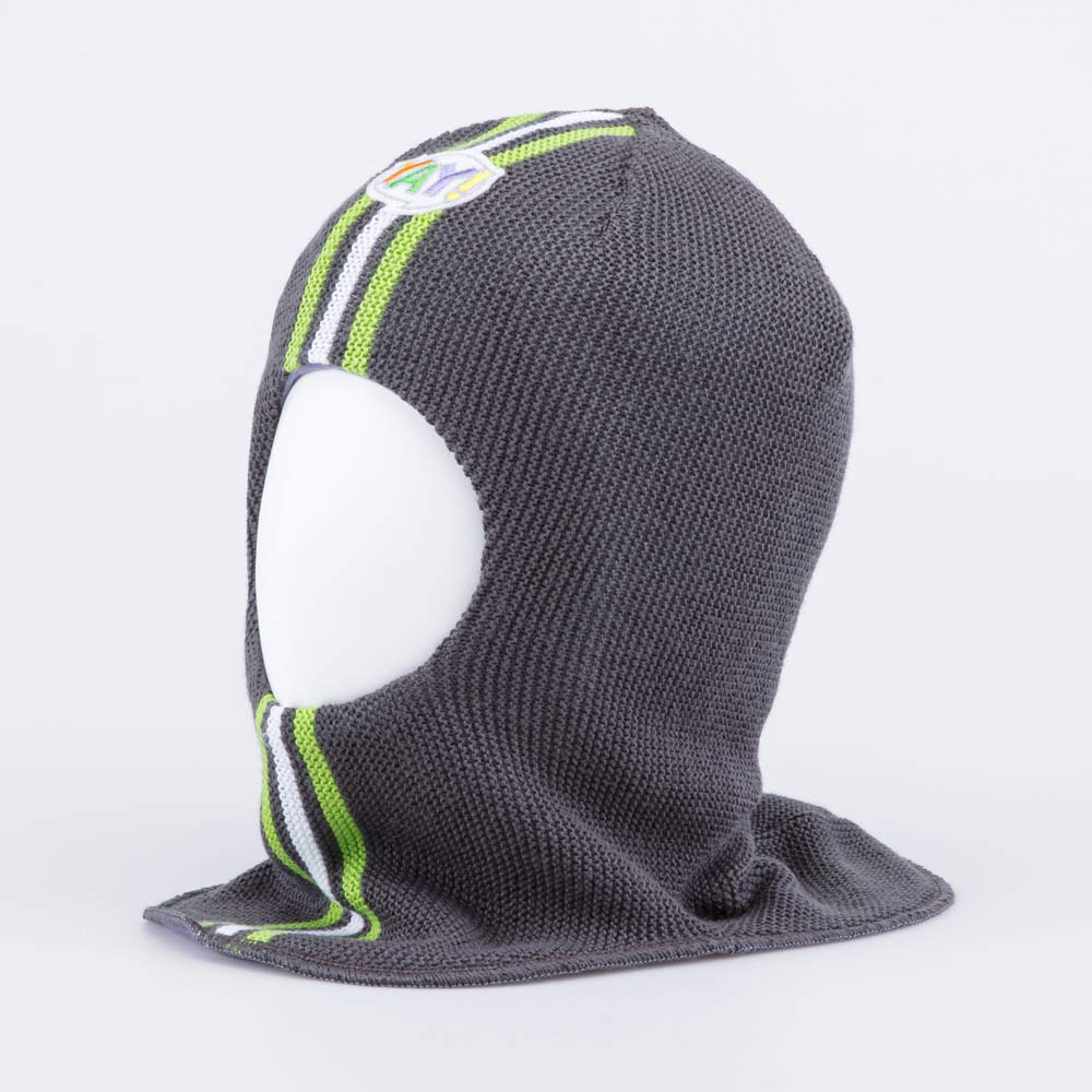 07711930-40 Шапка-шлем детский темно-серый , все фото 1