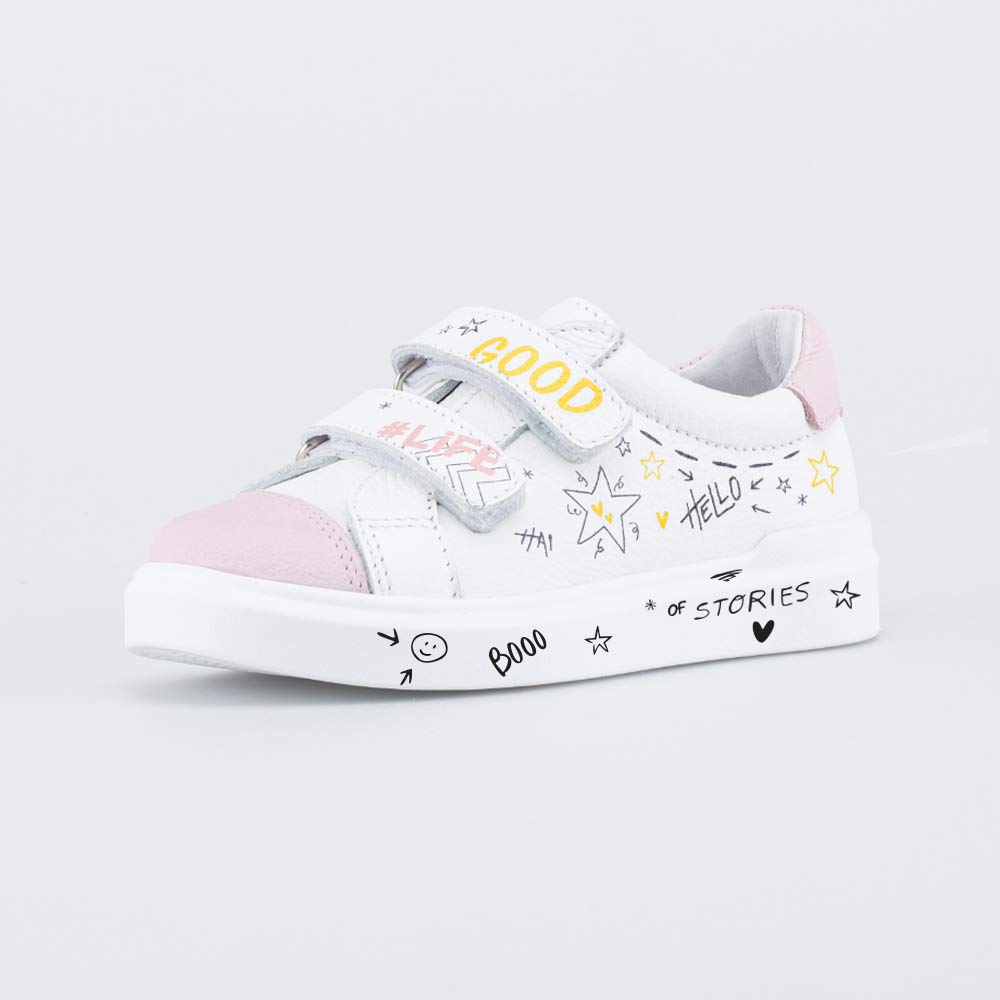 132173-24 Белые кожаные полуботинки для девочки, все фото 1