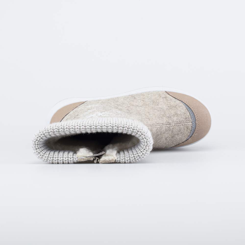 767056-42 Валенки для девочки суперутепленные Снежинка бежевый, все фото 4