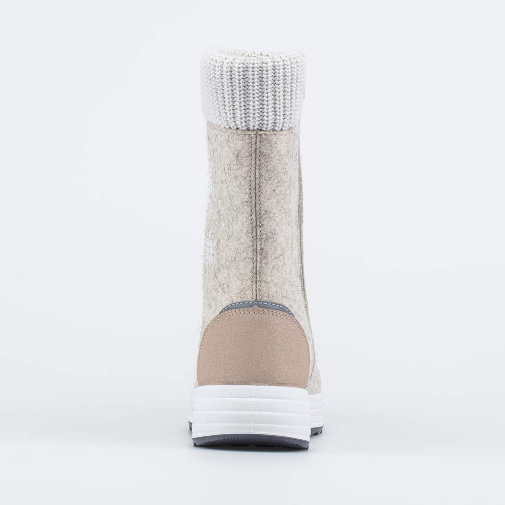 767056-42 Валенки для девочки суперутепленные Снежинка бежевый, все фото 5