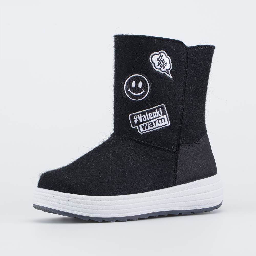 767057-42 Валенки-полусапожки Стикер черный, все фото 1