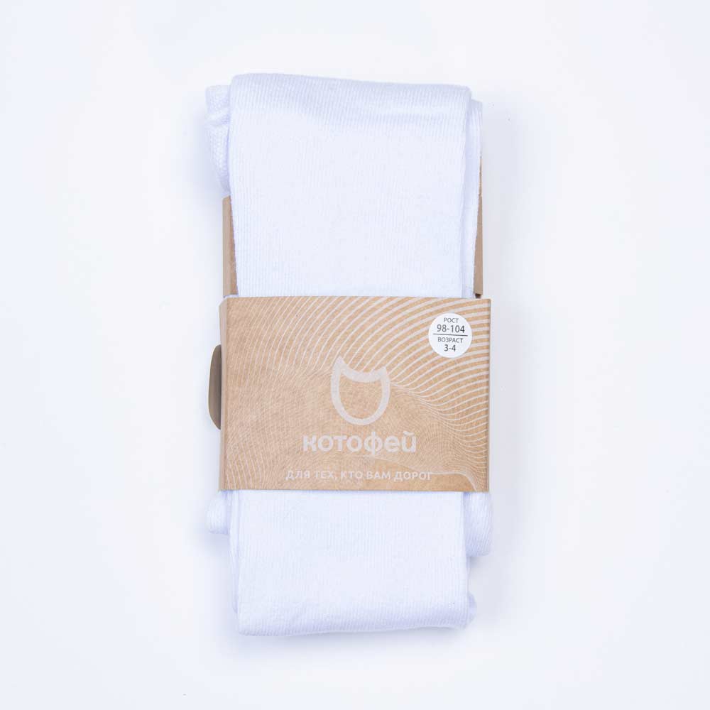 07032430-40 Базовые колготки для девочки белые, все фото 2