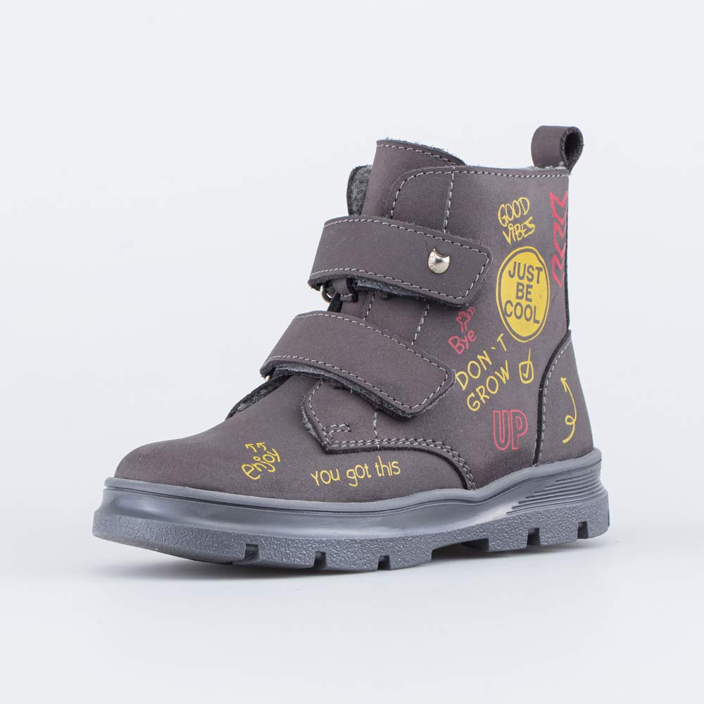 152353-31 Утепленные ботинки на липучках DGU коричневый, все фото 1