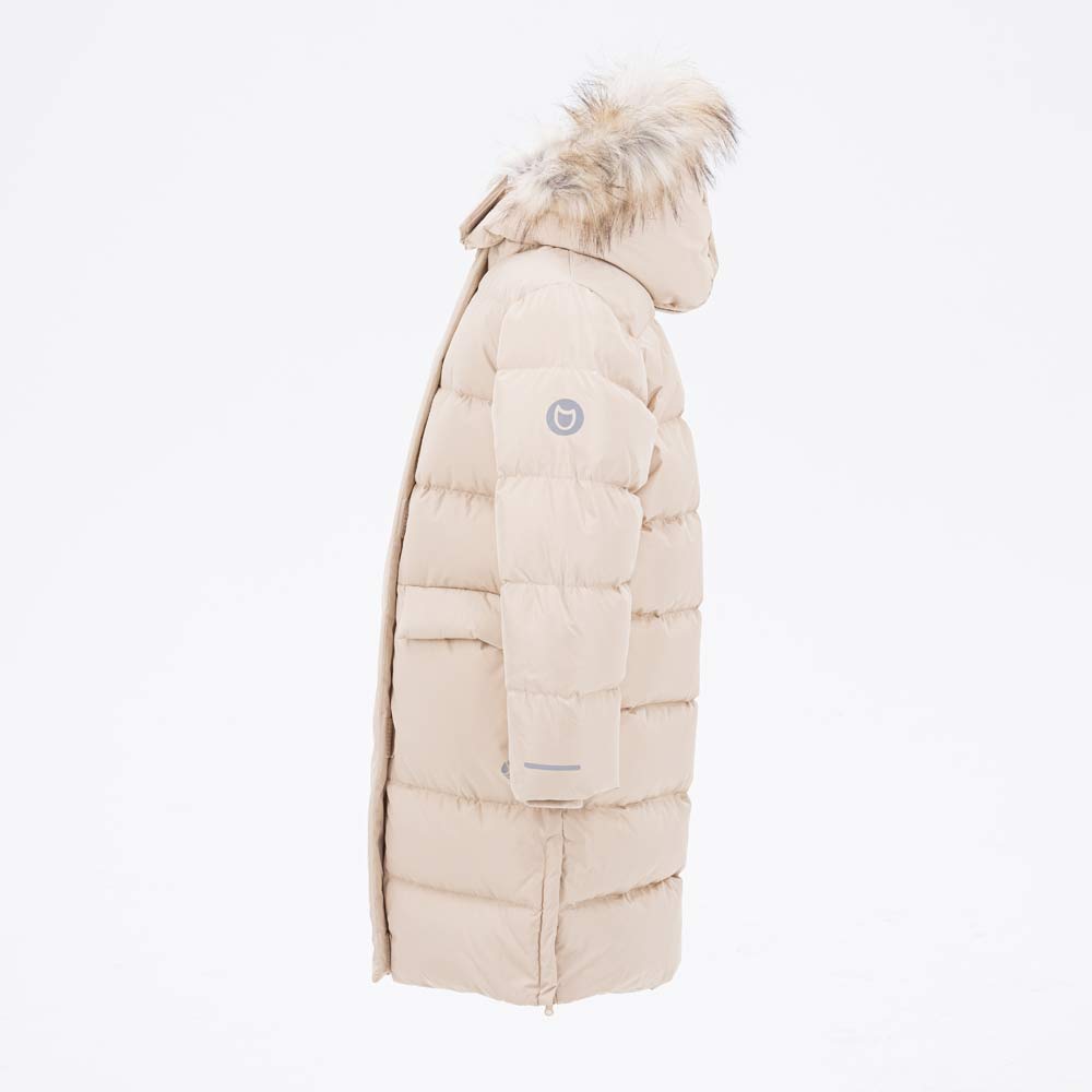 07858036-41 Зимнее пальто-пуховик для девочки бежевый, все фото 2
