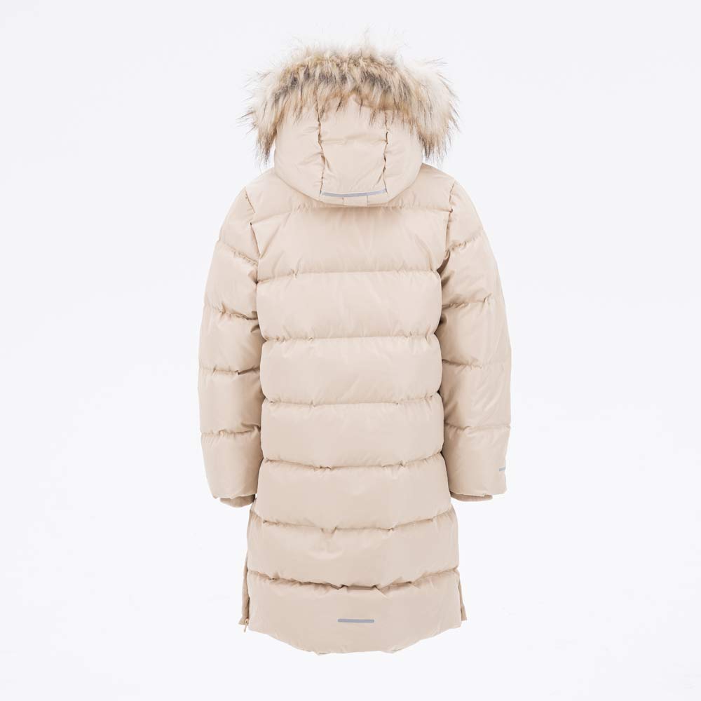 07858036-41 Зимнее пальто-пуховик для девочки бежевый, все фото 3