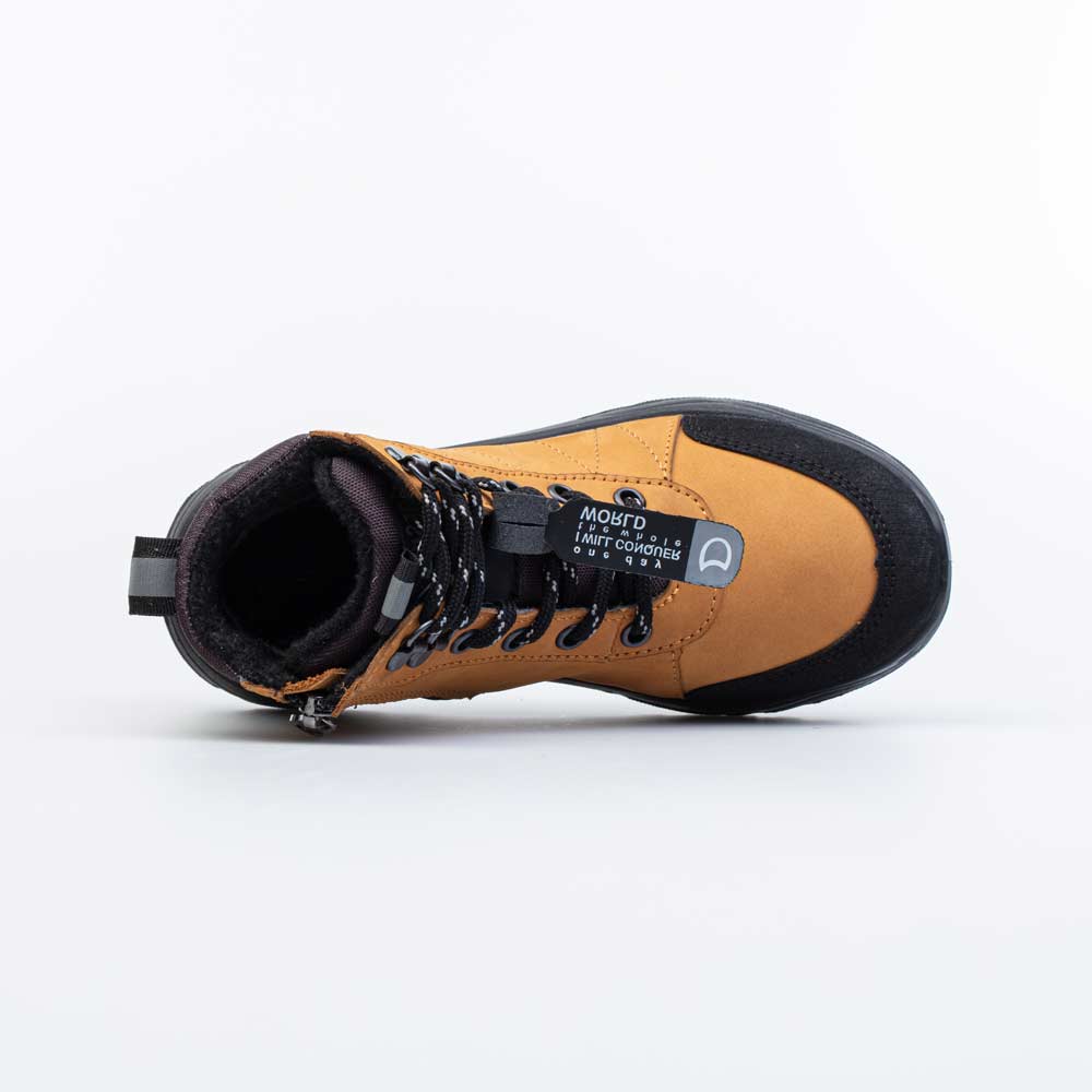 552263-33 Утепленные ботинки для мальчика горчичный, все фото 4