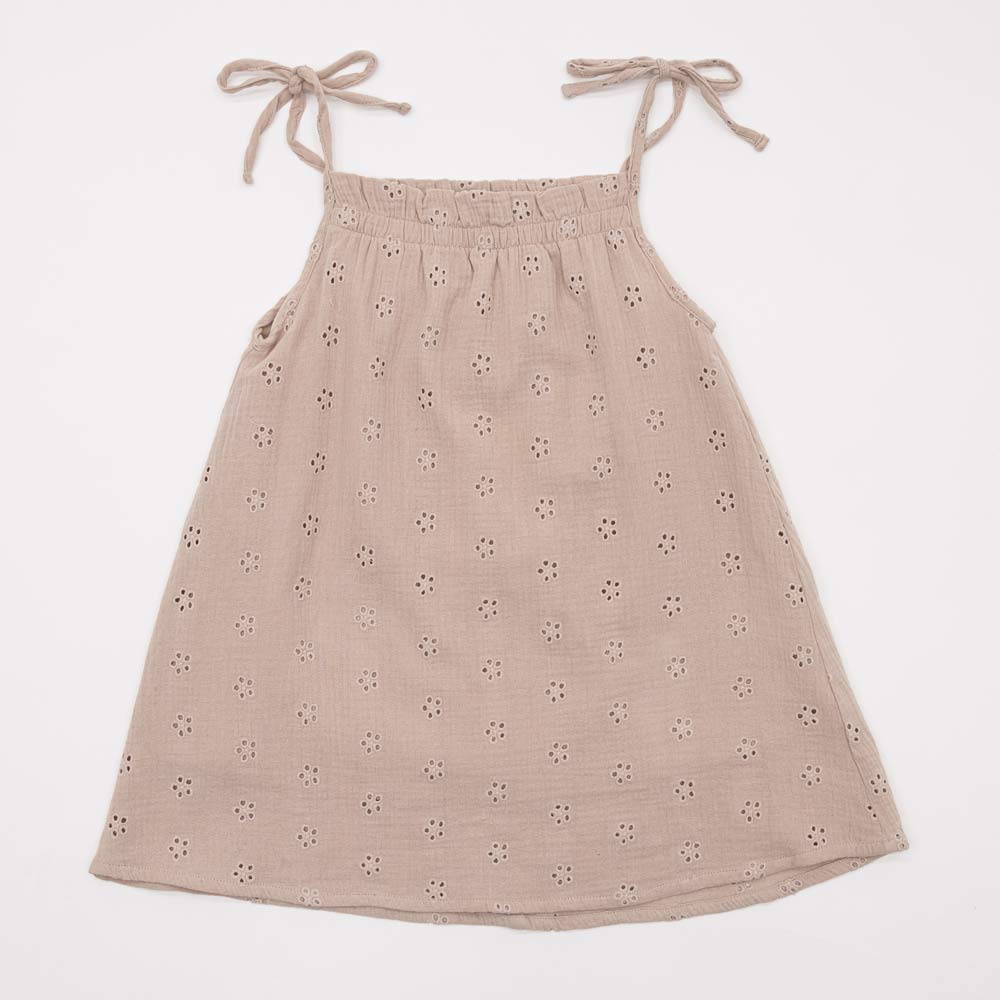 07865063-40 Платье-сарафан из муслина для девочки бежевый, все фото 1