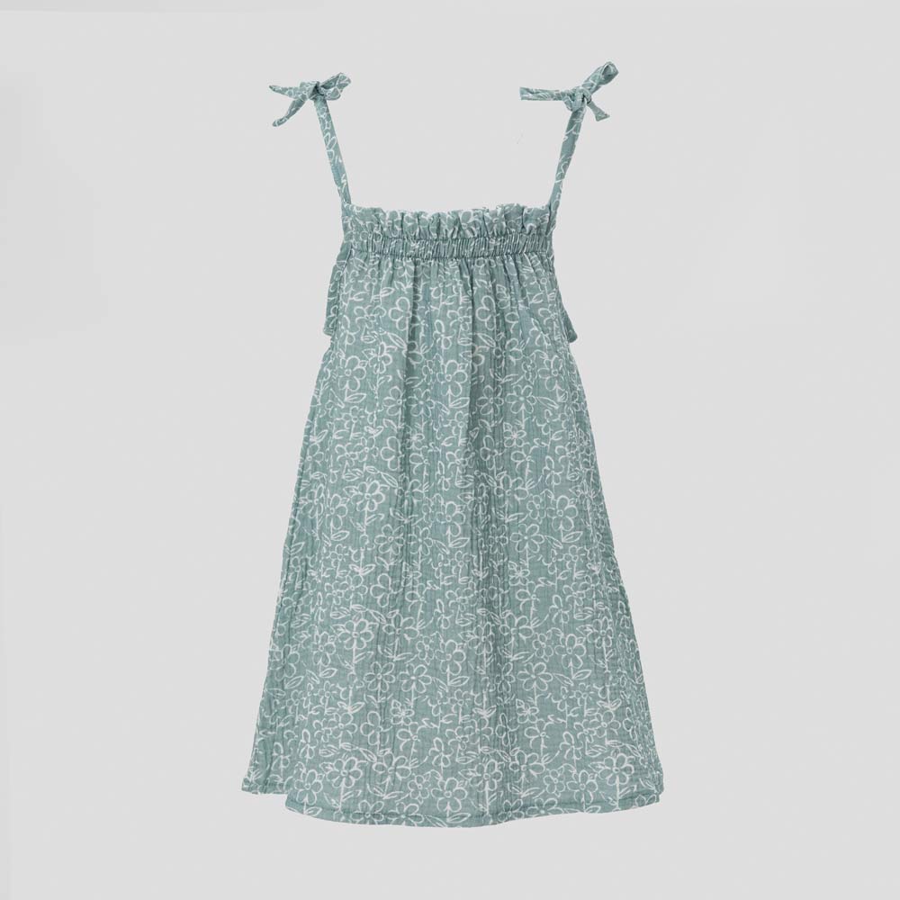 07865063-41 Платье-сарафан из муслина для девочки мятный, все фото 1