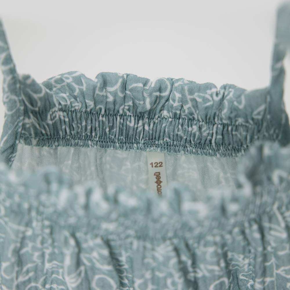 07865063-41 Платье-сарафан из муслина для девочки мятный, все фото 3