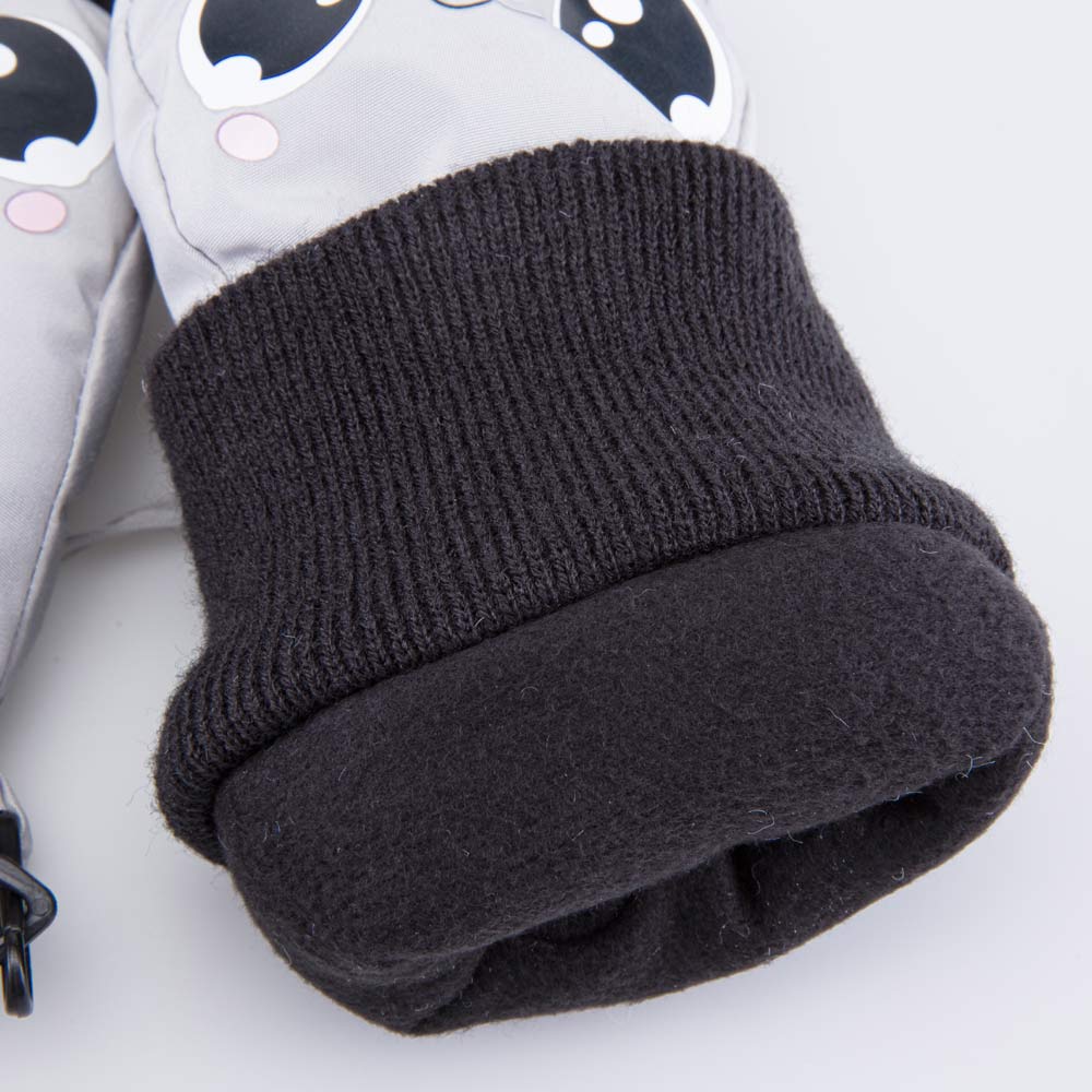 07821147-40 Варежки утепленные Милый котик серый, все фото 4