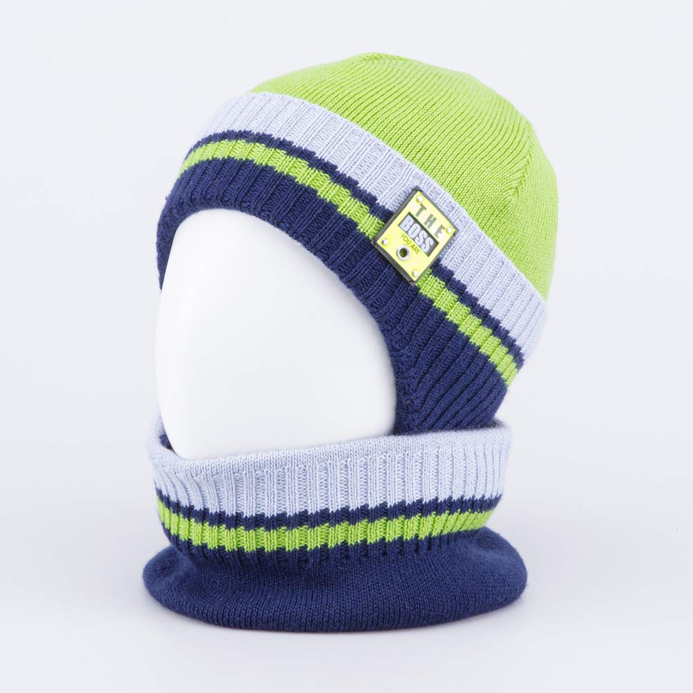07711946-40 Комплект детский шапка+снуд цветной, все фото 1
