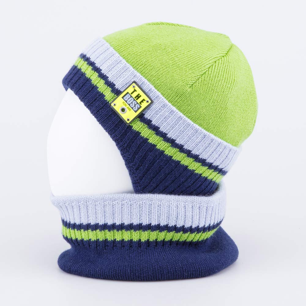 07711946-40 Комплект детский шапка+снуд цветной, все фото 2