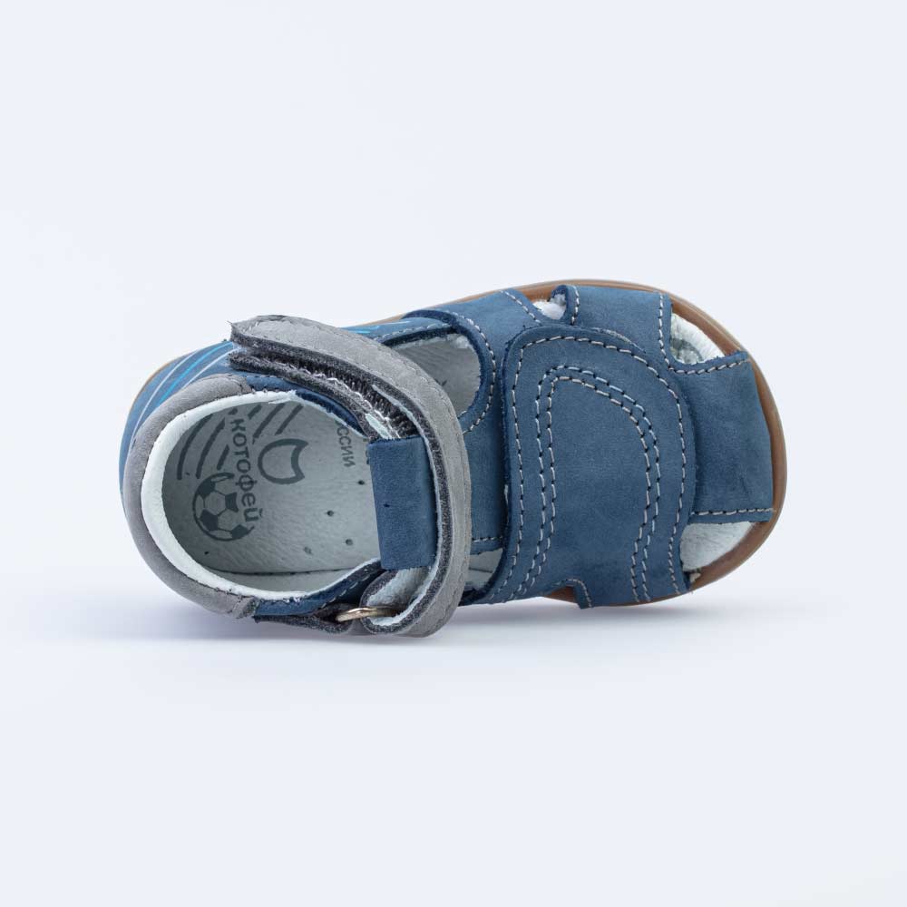 022125-21 Сандалии из натурального нубука для мальчика, все фото 4