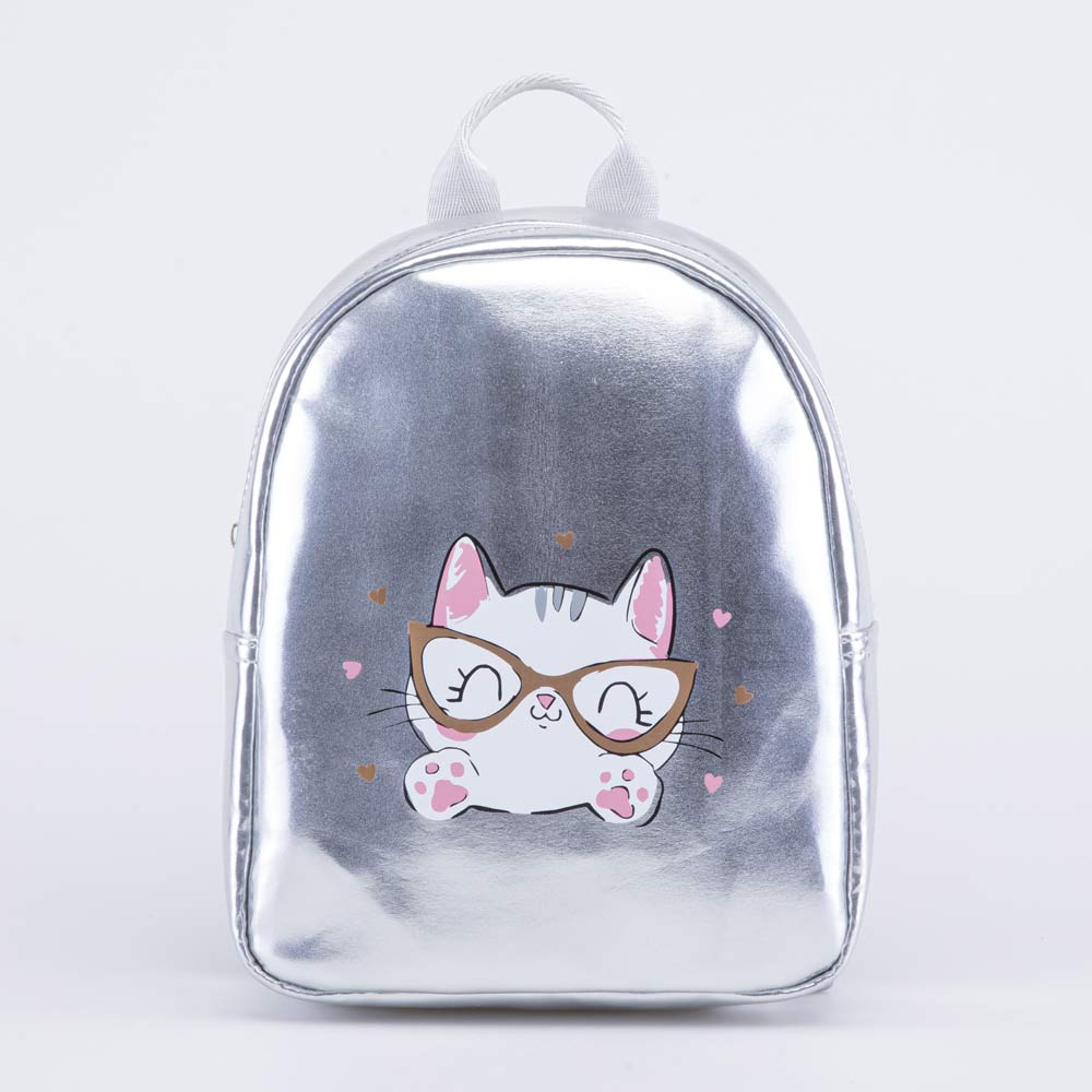 02811290-40 Рюкзак детский Милый котик серебристый, все фото 1