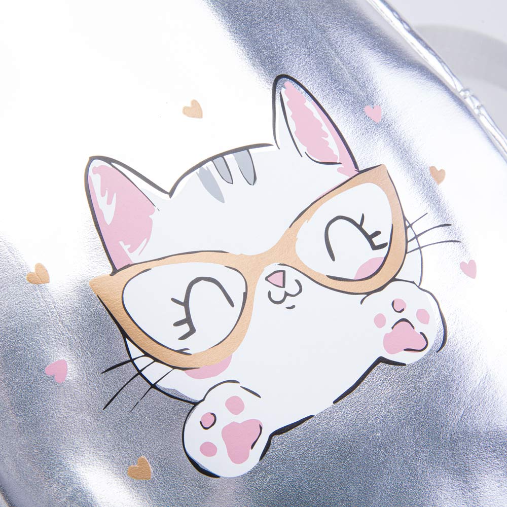 02811290-40 Рюкзак детский Милый котик серебристый, все фото 5