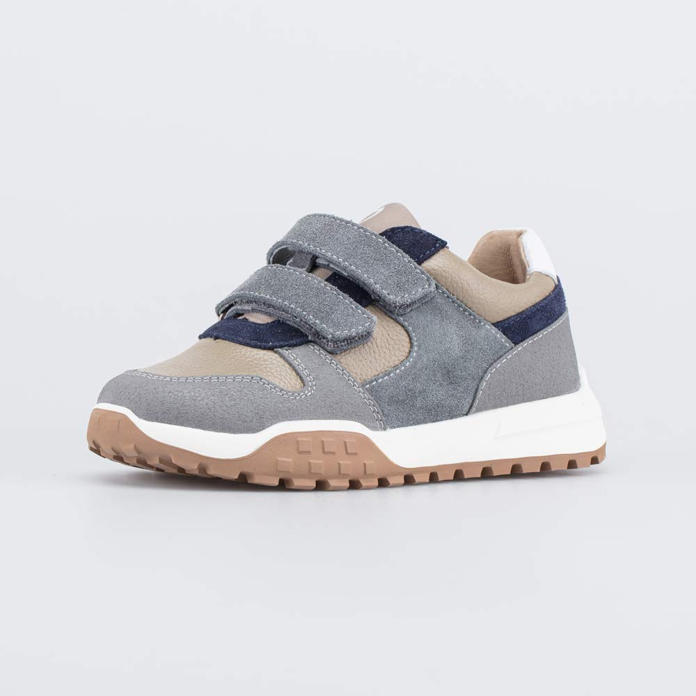 344498-22 Кожаные кроссовки на липучках для мальчика, все фото 1