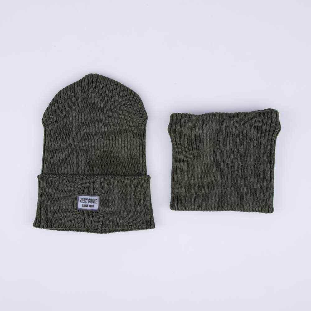 07711908-40 Шапка и снуд для мальчика хаки, все фото 2