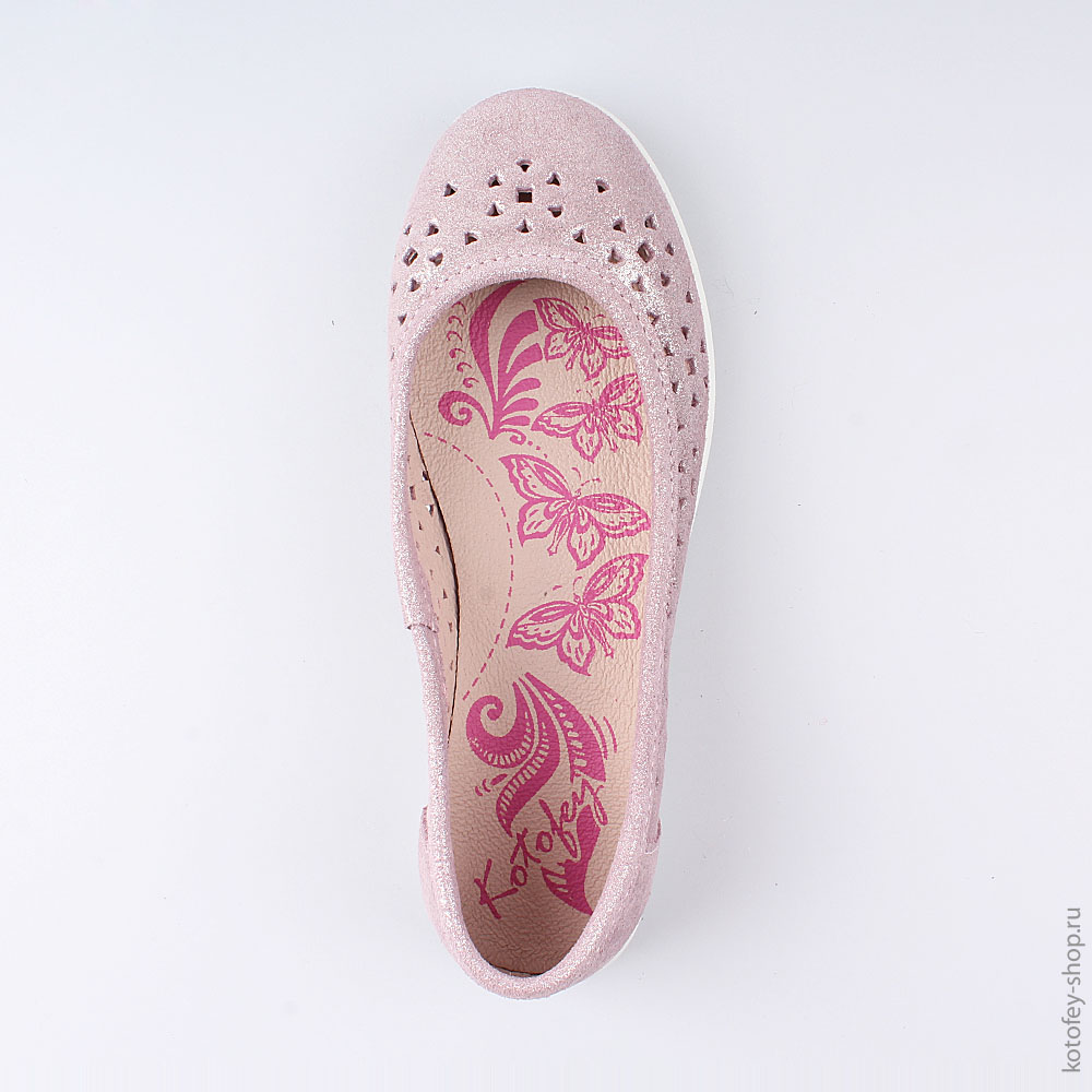 632172-27 Кожаные туфли-балетки для девочки, все фото 4