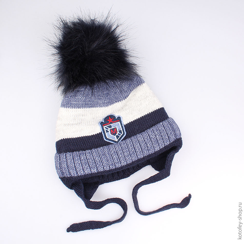 07711083-00 Шапка зимняяя, 30% шерсти, сине-голубая, все фото 1