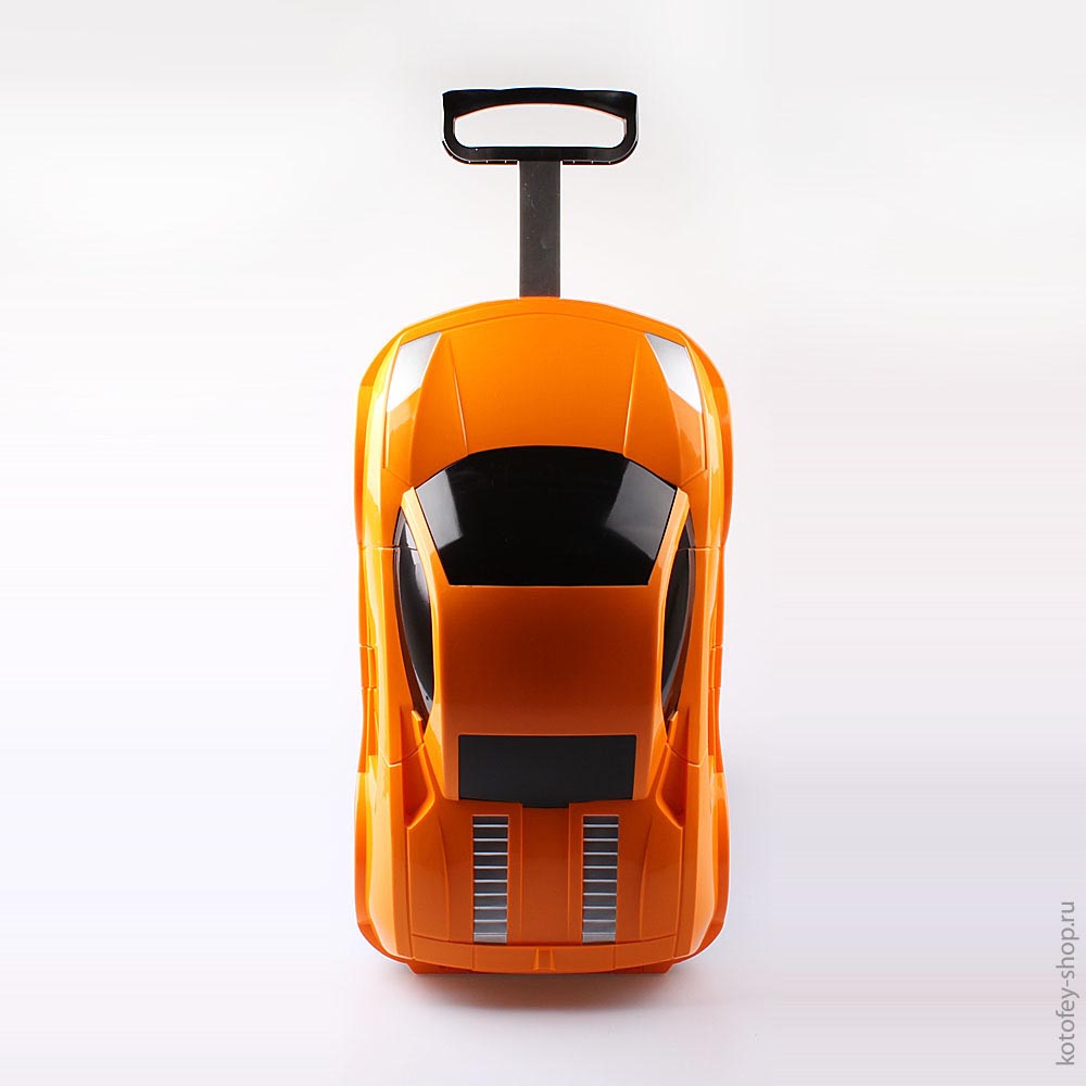 02012002-40 Чемодан-машинка оранжевый, все фото 2