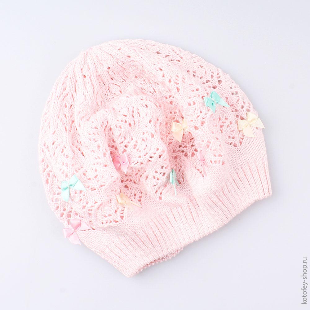07811090-40 Шапка летняя, 50% хлопок, розовая, все фото 1