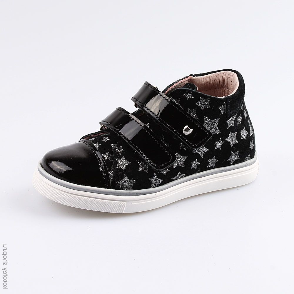352208-22 Кожаные ботинки для девочки Звездная ночь, все фото 1
